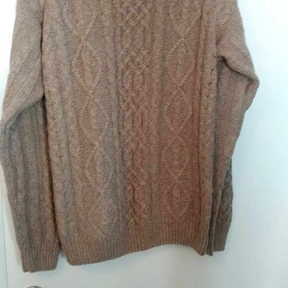 Vintage High Sierra Cable Knit Sweater | Size L | Light Brown - Picture 2 of 7